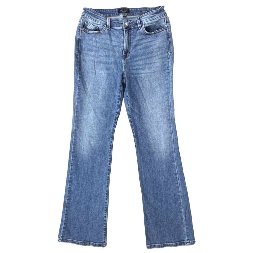 Judy Blue Bootcut Jeans Womens 11/30 High Rise Stretch Medium Wash Faded